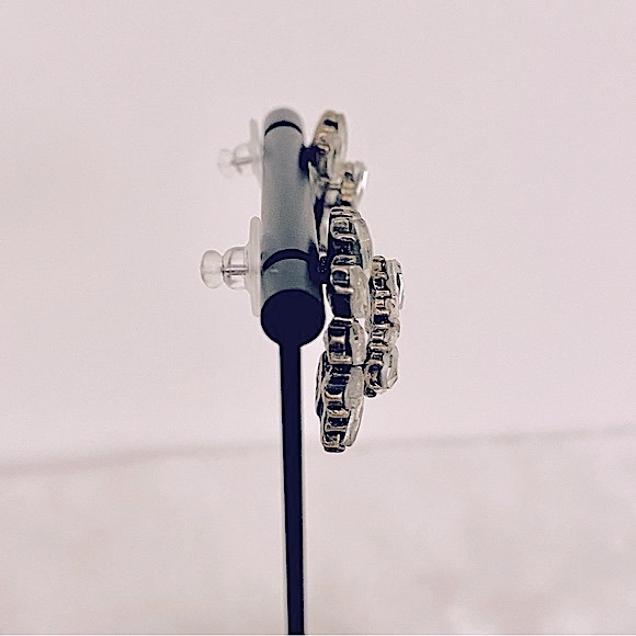 OLIVE + PIPER Cluster Stud Glass Crystal Earrings with Vintage Charm - Picture 5 of 11